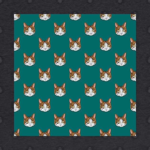 Cat Head Pattern by okpinsArtDesign